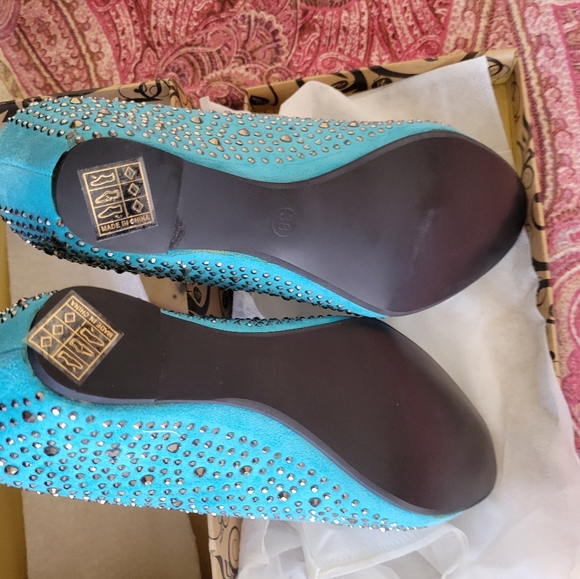 Blue Rhinestone Embellished Wedge - Picture 3 of 4